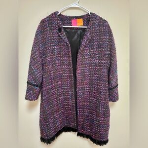 Vilagallo Tweed Multicolor Jacket Sz 46
